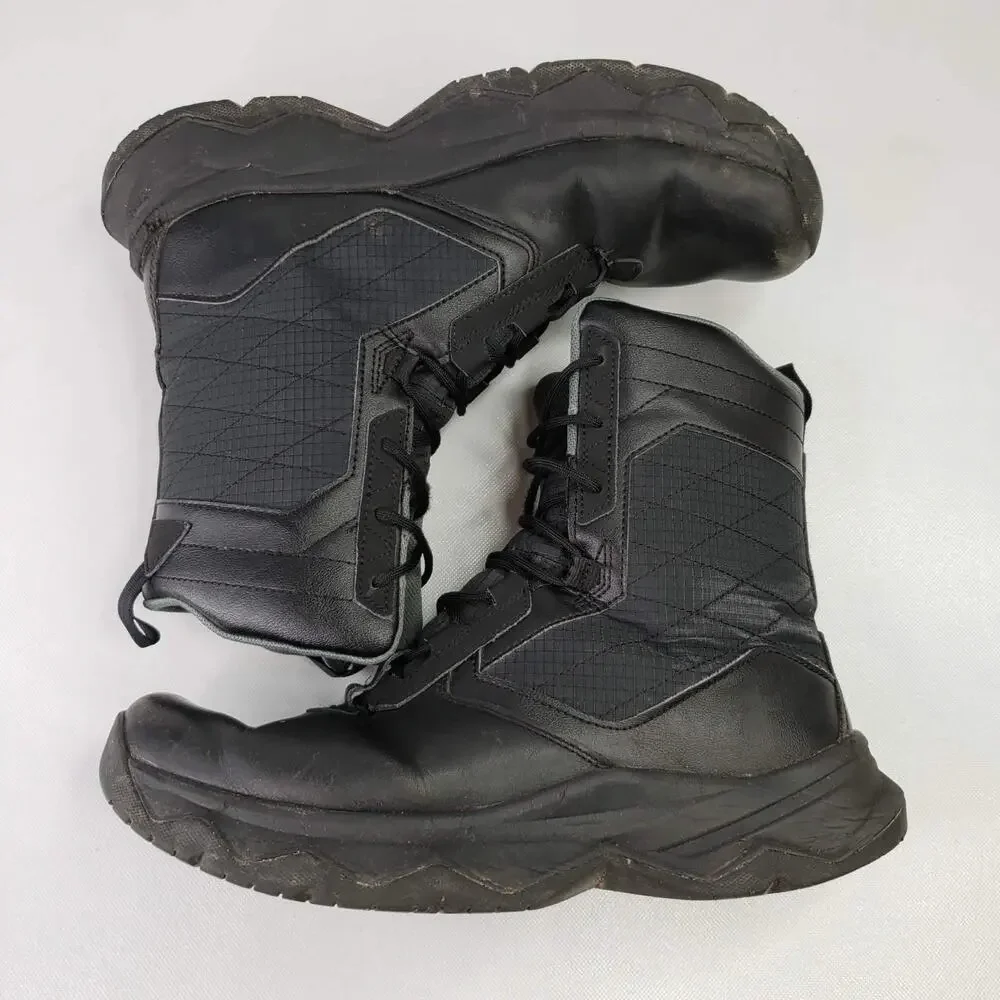 Under Armour Boots Stellar Tactical Men's US 11 Black Leather Side-Zip Military